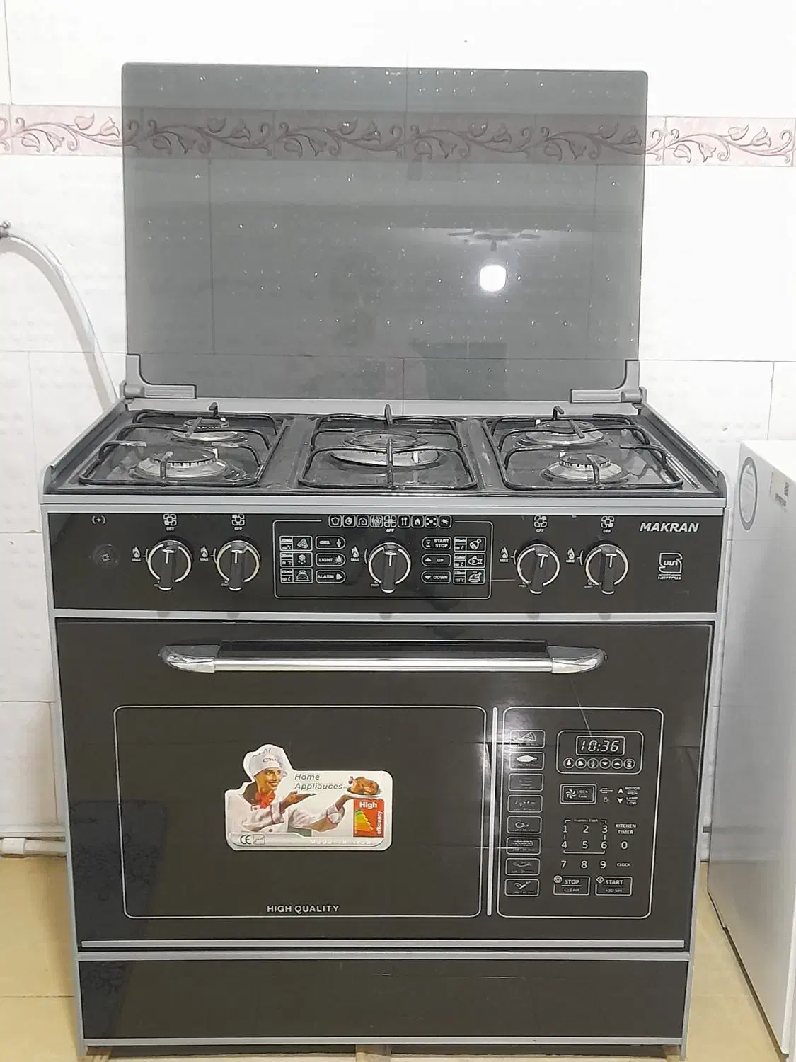 گاز ۵ شعله کاملا نو طرح فر|اجاق گاز و لوازم برقی پخت‌وپز|مشهد, طبرسی شمالی|دیوار