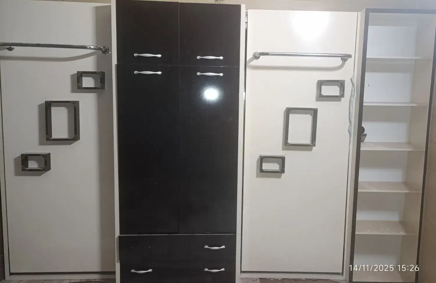 تخت تاشو یک نفره|تخت و سرویس خواب|طرقبه, |دیوار