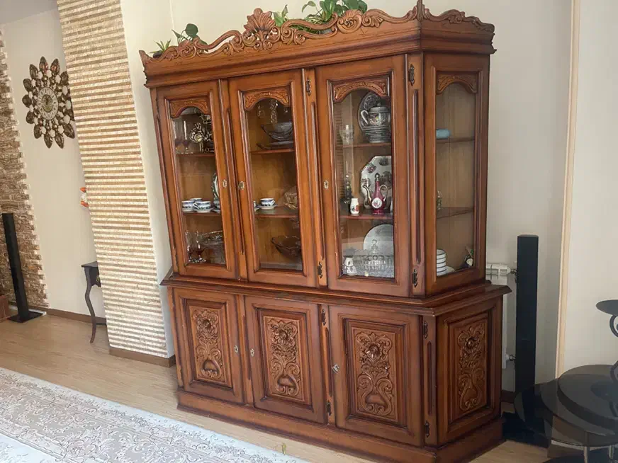 بوفه چوبی|بوفه، ویترین، کنسول|کرج, باغستان|دیوار