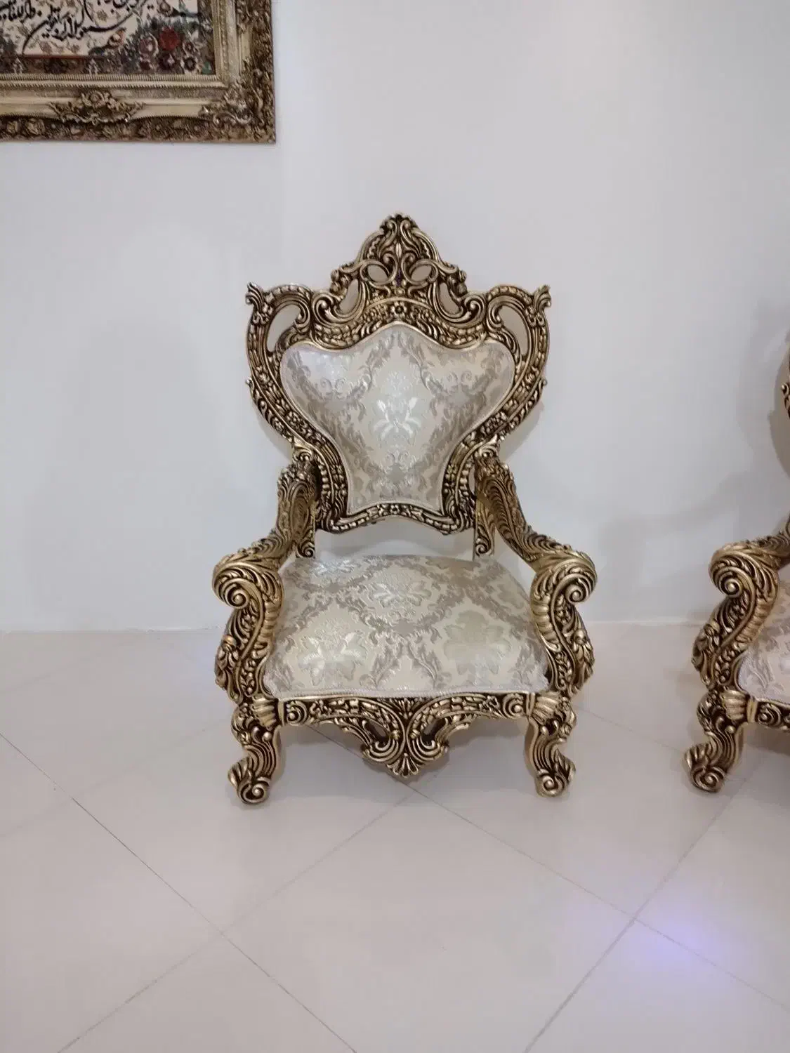 مبل سلطنتی امپراتور ومیز ناهارخوری استیل|مبلمان خانگی و میز عسلی|ری, دولت‌آباد|دیوار