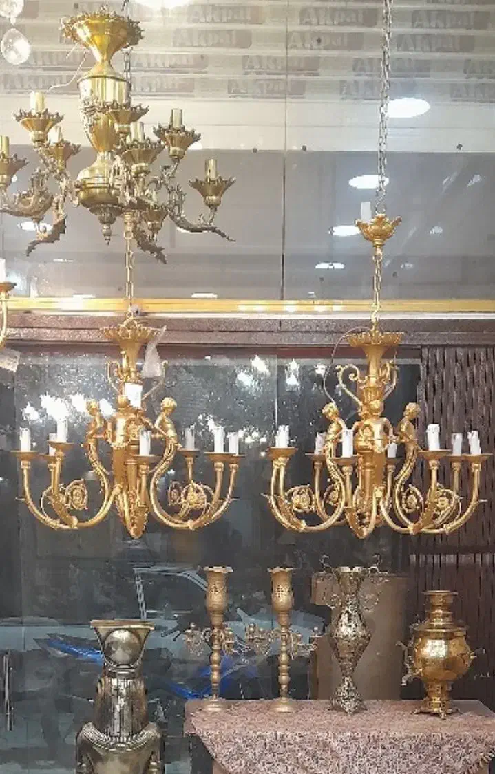 خریدار وفروشنده لوستر برنجی سالم خراب|لوستر و چراغ آویز|رباطکریم, رباطکریم|دیوار