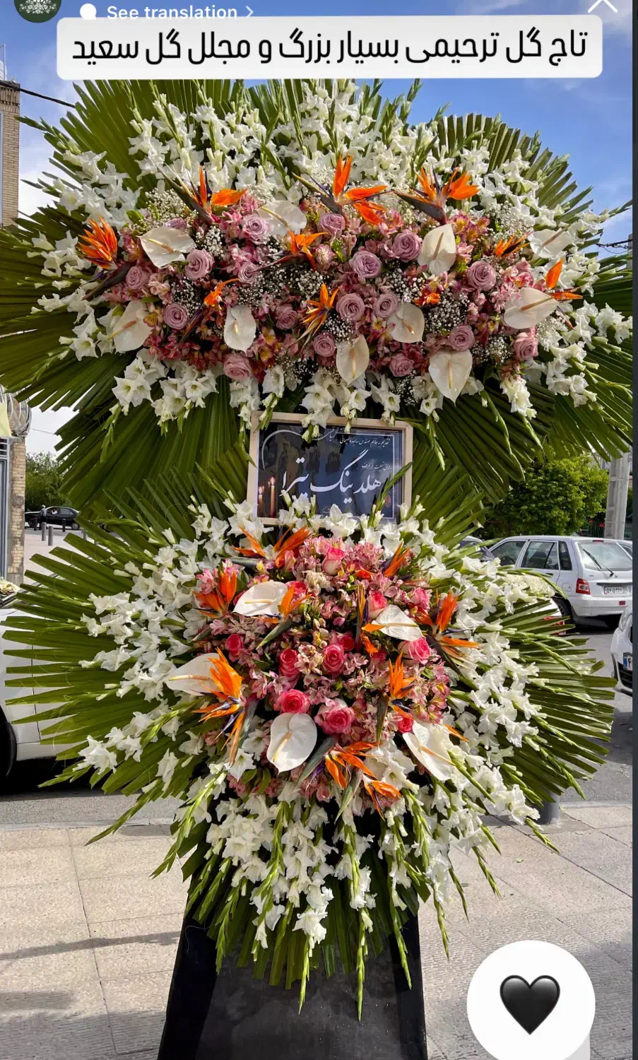 تاج گل تسلیت|گل و گیاه طبیعی|اصفهان, طامه|دیوار