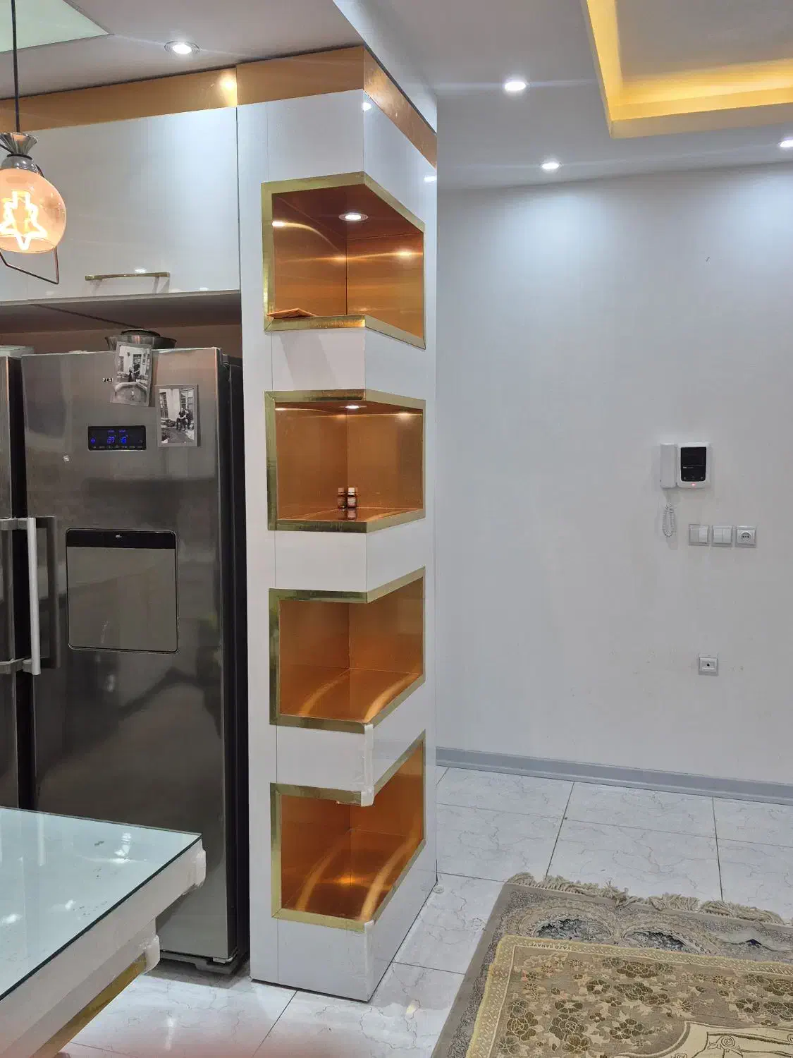 دکور کابینت|کتابخانه، شلف، قفسههای دیواری|لنجان, |دیوار