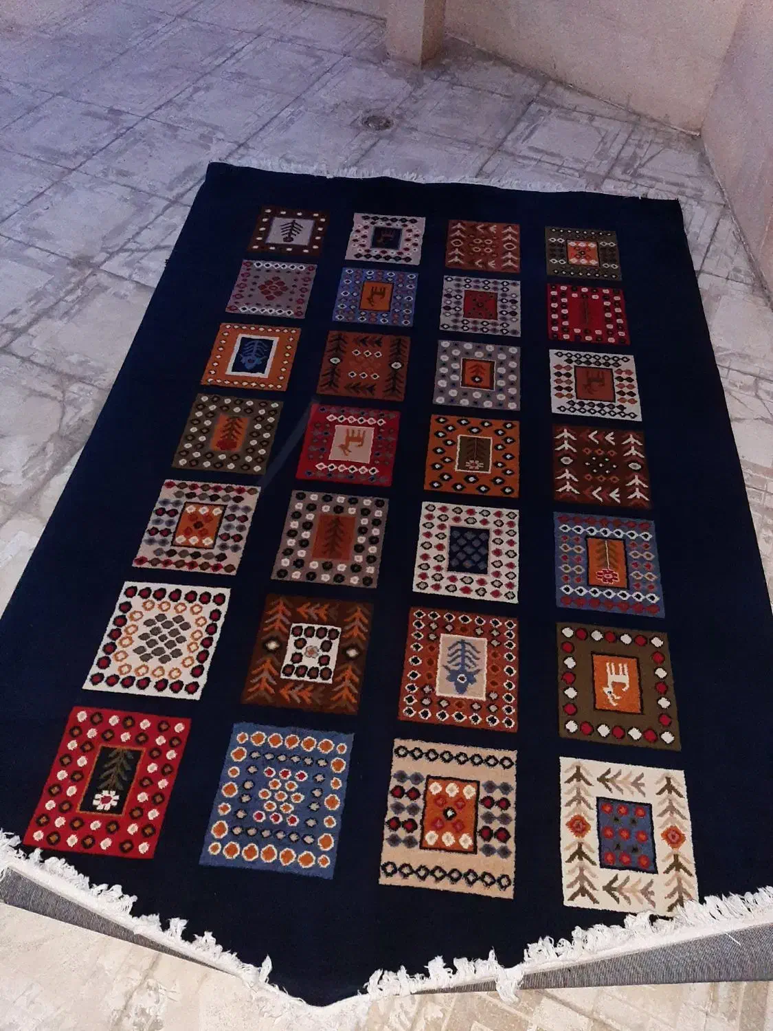 یک جفت فرش ستاره کویر طرح شاهسون|فرش|همدان, |دیوار