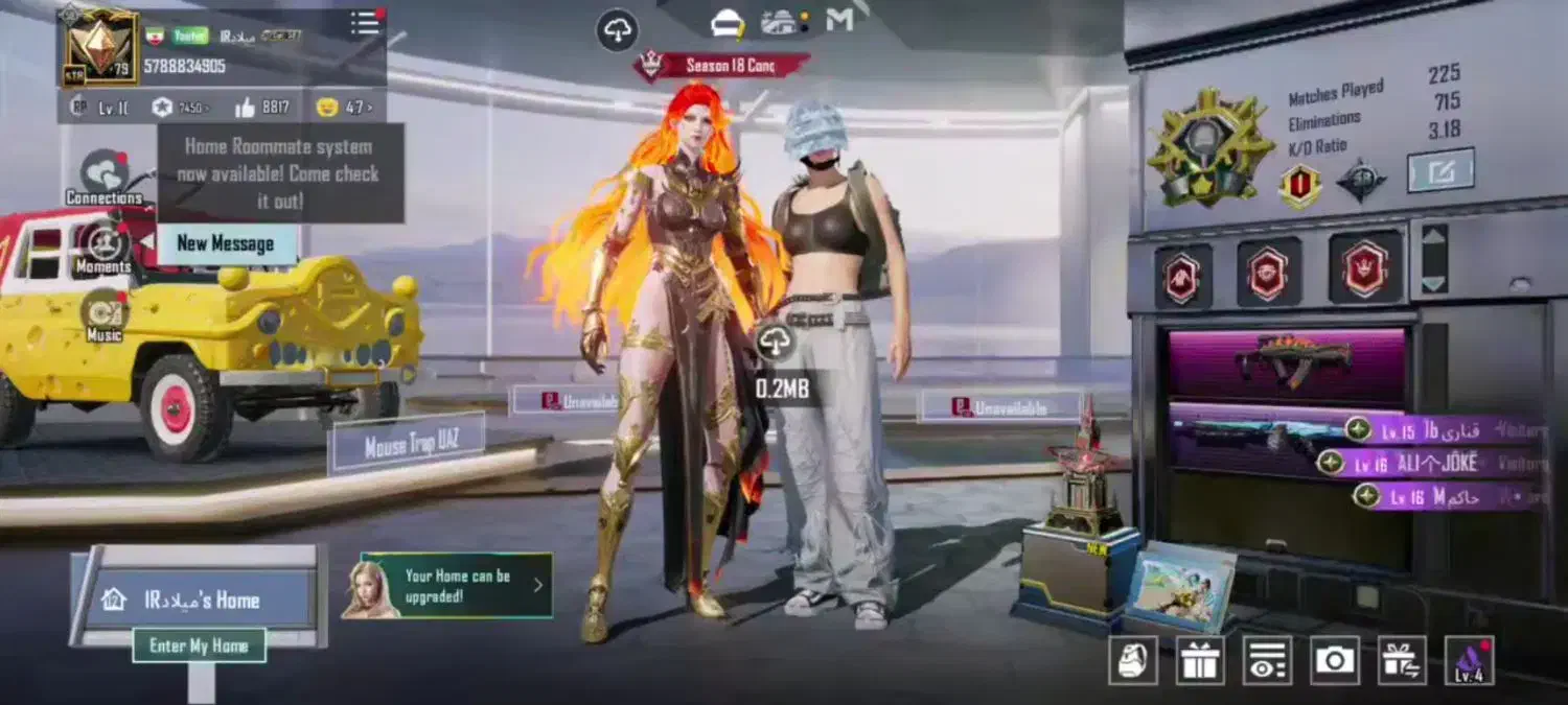 اکانت پابجی امفور یخی|کنسول، بازی ویدئویی و آنلاین|خاش, |دیوار