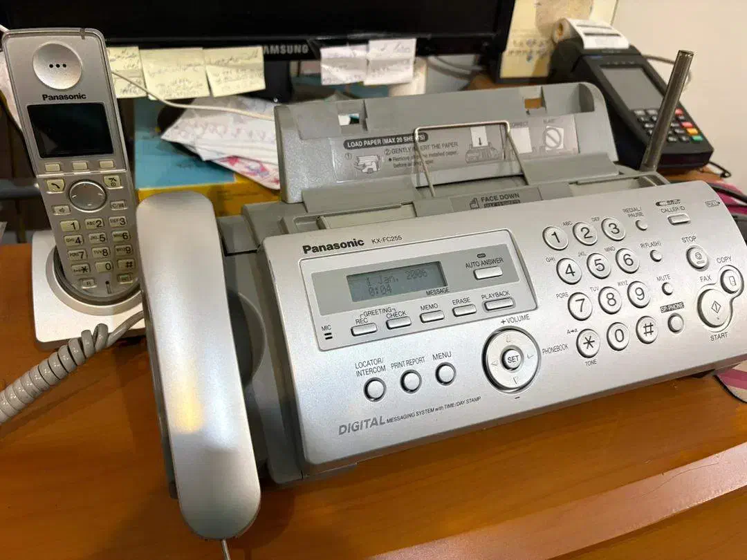 تلفکس با گوشی بی سیسم پاناسونیک|پرینتر، اسکنر، کپی، فکس|تهران, ازگل|دیوار