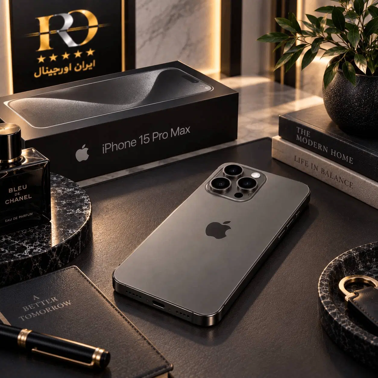 آیفون pro max ۱۵ مشکی تیتانیوم ۲۵۶ گیگ اقساطی|موبایل|تهران, ولنجک|دیوار