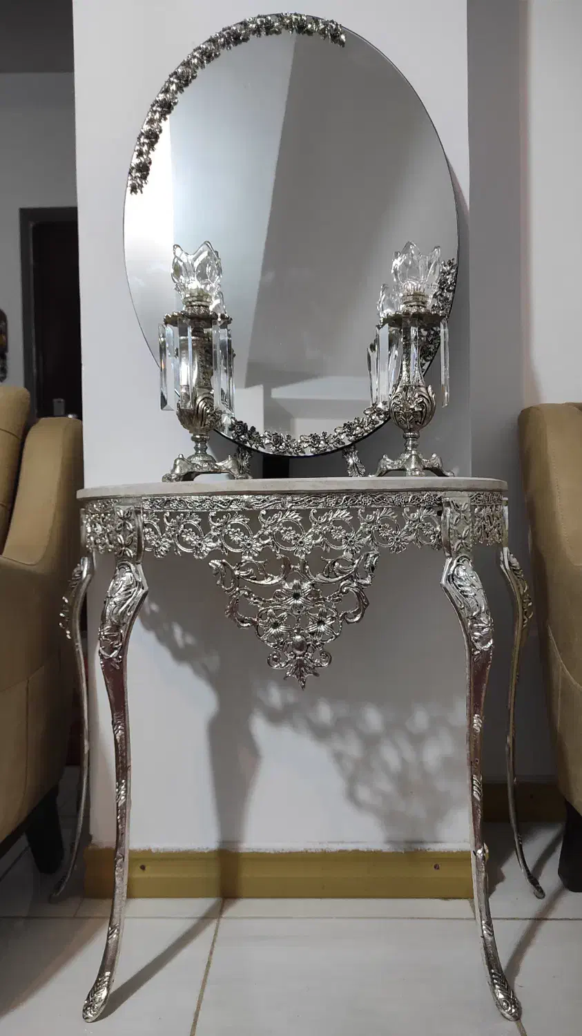 آینه و شمعدان نو|صنایع دستی و سایر لوازم تزئینی|رشت, پل تالشان|دیوار