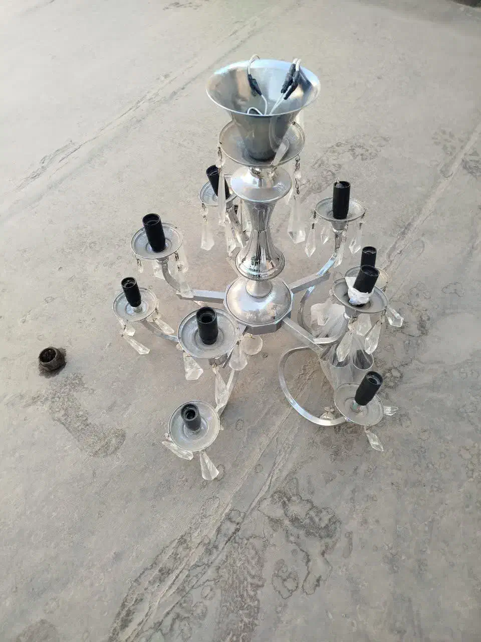 لوستر قدیمی برنجی و استیل|لوستر و چراغ آویز|اصفهان, کوجان|دیوار