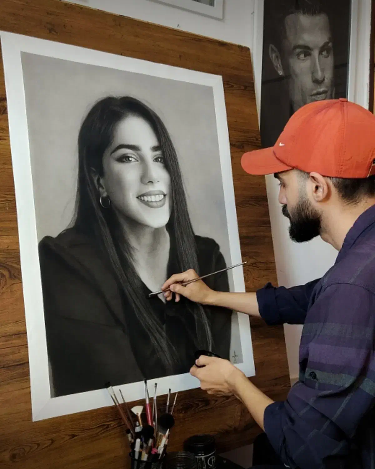 سفارش چهره سیاهقلم / تابلو طراحی چهره / کادوی تولد|تابلو، نقاشی، عکس|سبزوار, هویزه|دیوار