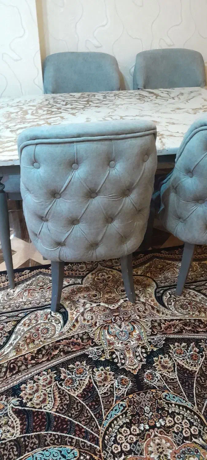 با سلام میز و صندلی نهار خوری شش نفره|میز و صندلی غذاخوری|آبادان, |دیوار