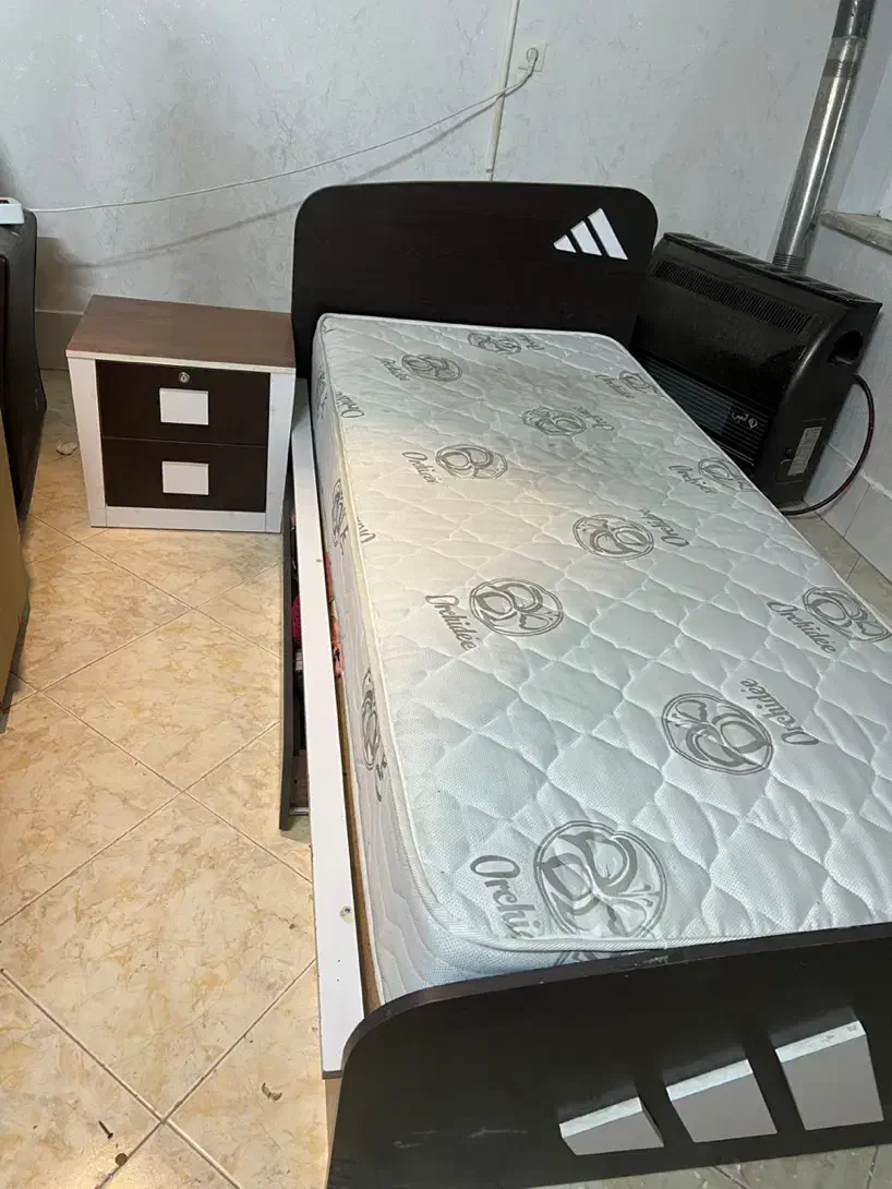 سرویس خواب تک نفره با کمد|تخت و سرویس خواب|مشهد, دانشجو|دیوار