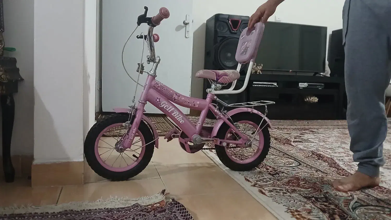 دوچرخه دخترانه رنگ صورتی در حد نو|دوچرخه، اسکیت، اسکوتر|تهران, خاک سفید|دیوار