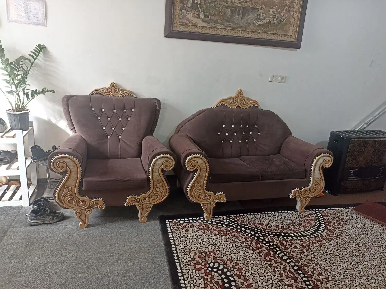 دو دست مبل  یه همراه یه میز عسلی|مبلمان خانگی و میز عسلی|زاهدان, |دیوار