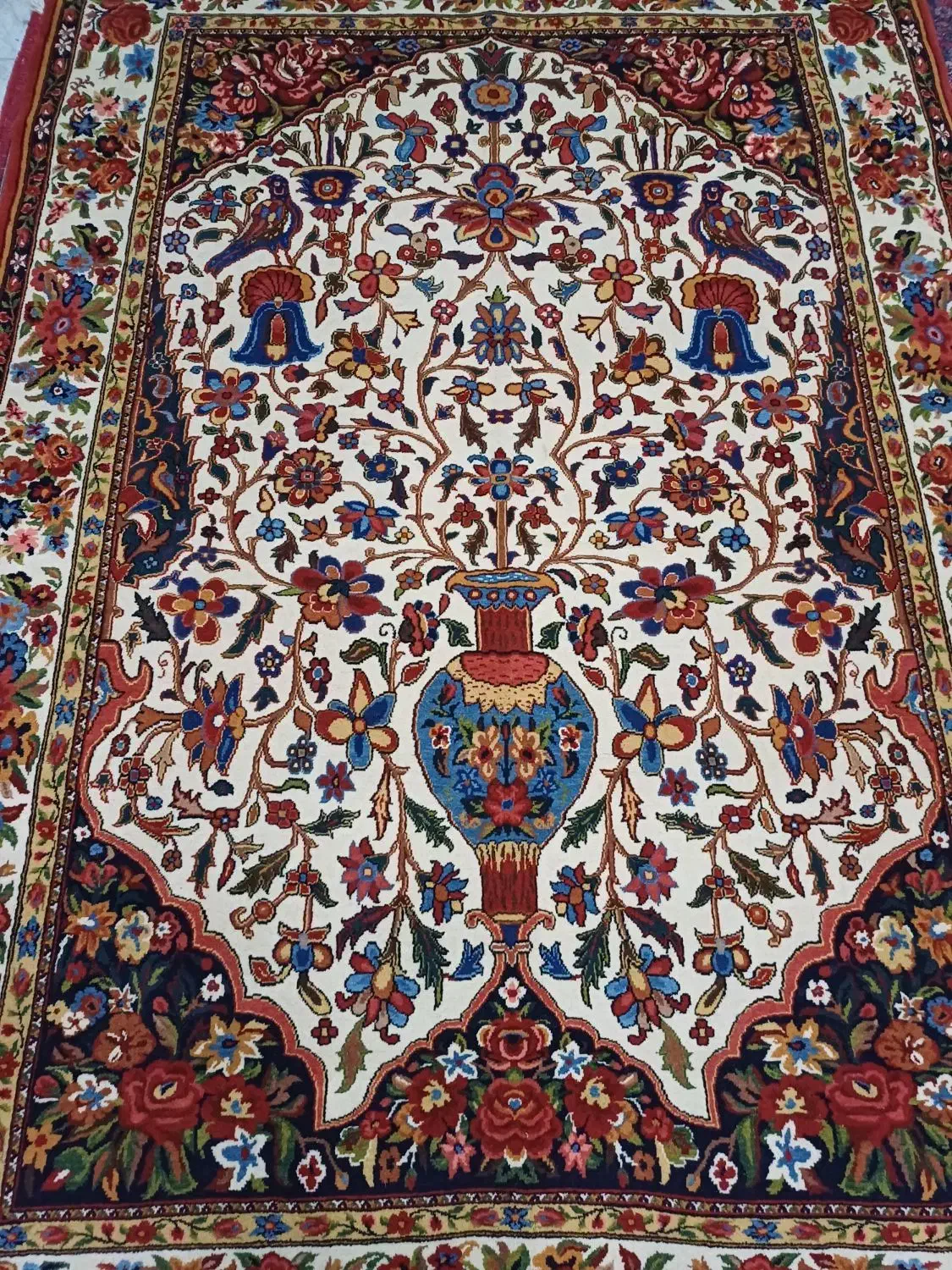 فرش بختیاری اصیل رنگ گیاهی|فرش|اصفهان, نقش جهان|دیوار