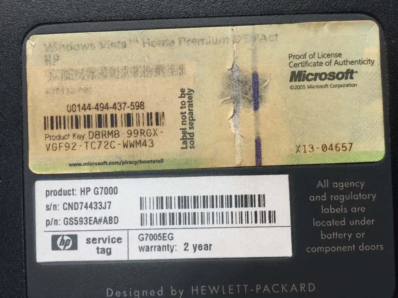 لپ تاپ HP g7000|رایانه همراه|تهران, لویزان|دیوار