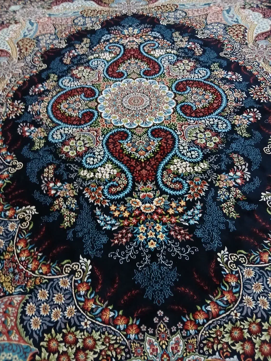 یک جفت فرش ۷۰۰ شانه|فرش|فیروزه, |دیوار