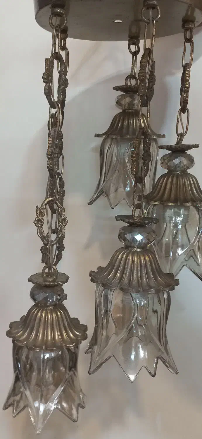 لوستر پنج شعله|لوستر و چراغ آویز|کرمان, |دیوار