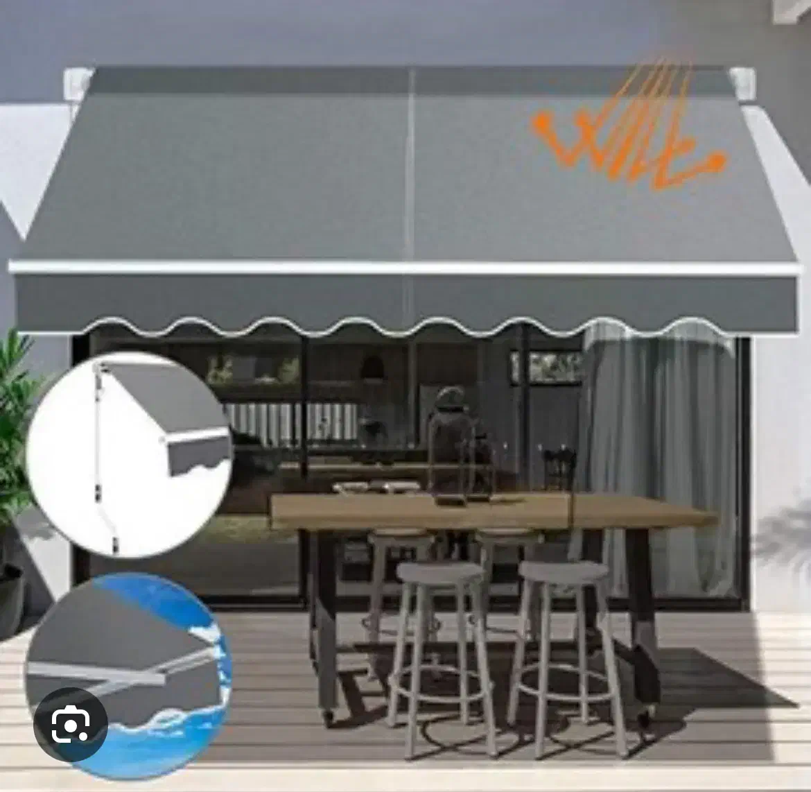 سایبان تاشو عرض ۳متر مشکی|فروشگاه و مغازه|گنبد کاووس, |دیوار