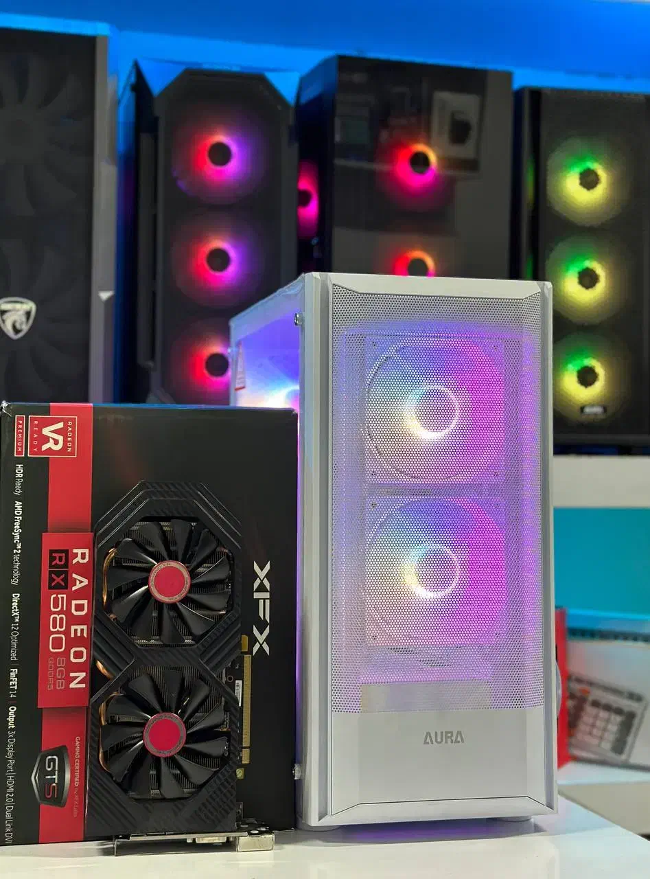 کیس گیمینگ نسل ۸ گرافیک RX580 8GB رم 16گیگ|رایانه رومیزی|مشهد, فلسطین|دیوار