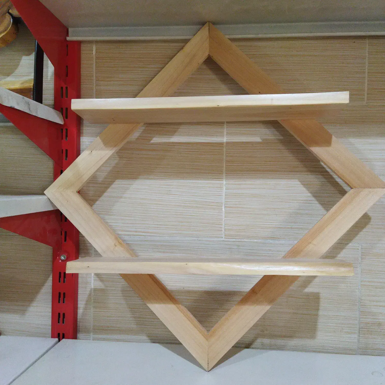 شلف دیواری چوبی مناسب انواع دکوراسیون|کتابخانه، شلف، قفسه‌های دیواری|کرمانشاه, |دیوار