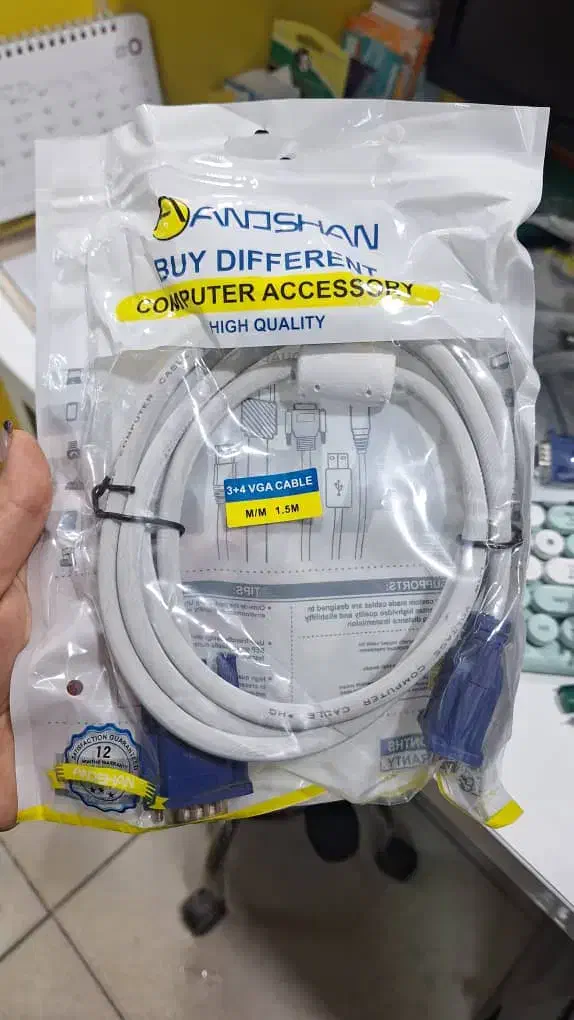 کابل تصویر کامپیوتر VGA|قطعات و لوازم جانبی رایانه|اهواز, کوی باهنر|دیوار