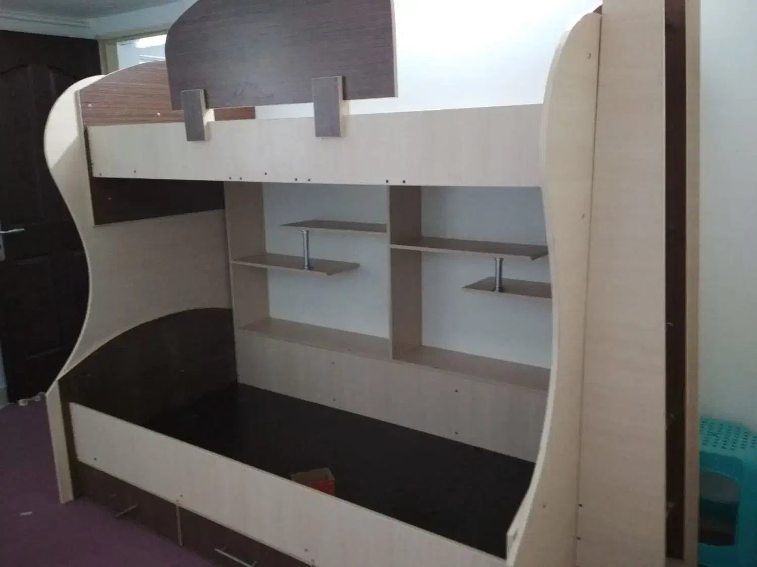 تخت دو طبقه ام دی اف|تخت و سرویس خواب|قم, پردیسان|دیوار