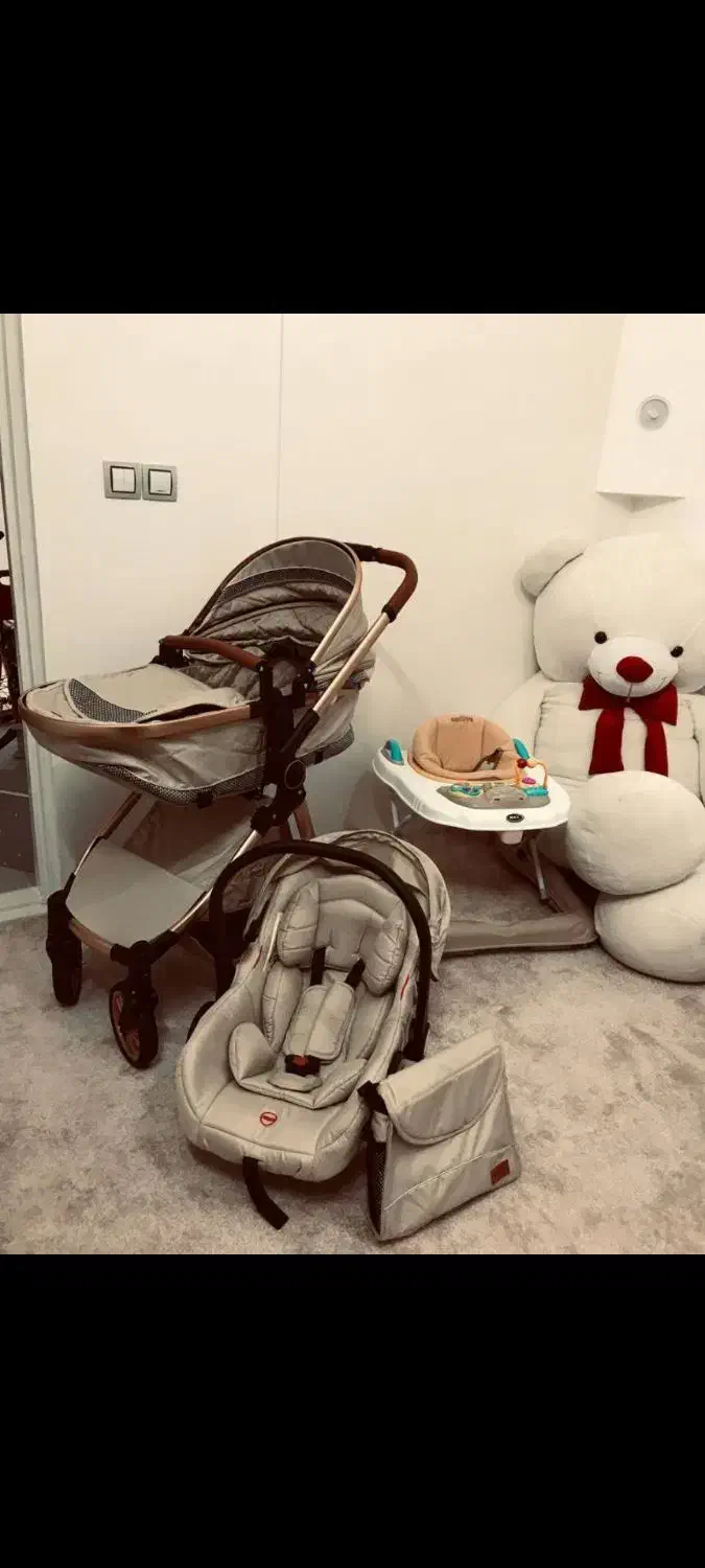 کالسکه کیدیلو به همراه کریر و ساک لوازم|کالسکه و لوازم جانبی|فریمان, |دیوار