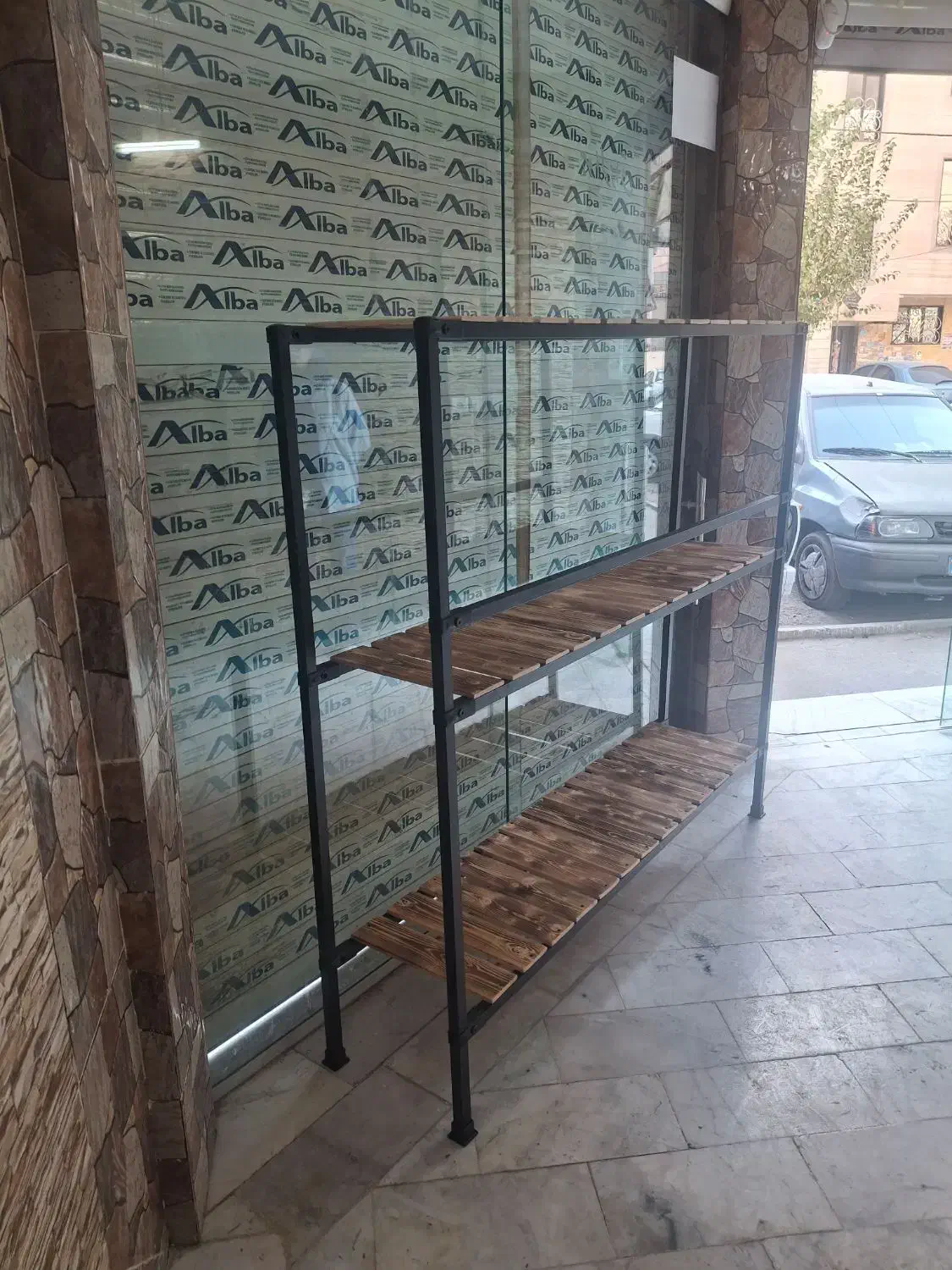 استند قفسه بندی شده و میز|کتابخانه، شلف، قفسه‌های دیواری|پاکدشت, پاکدشت (مامازند)|دیوار