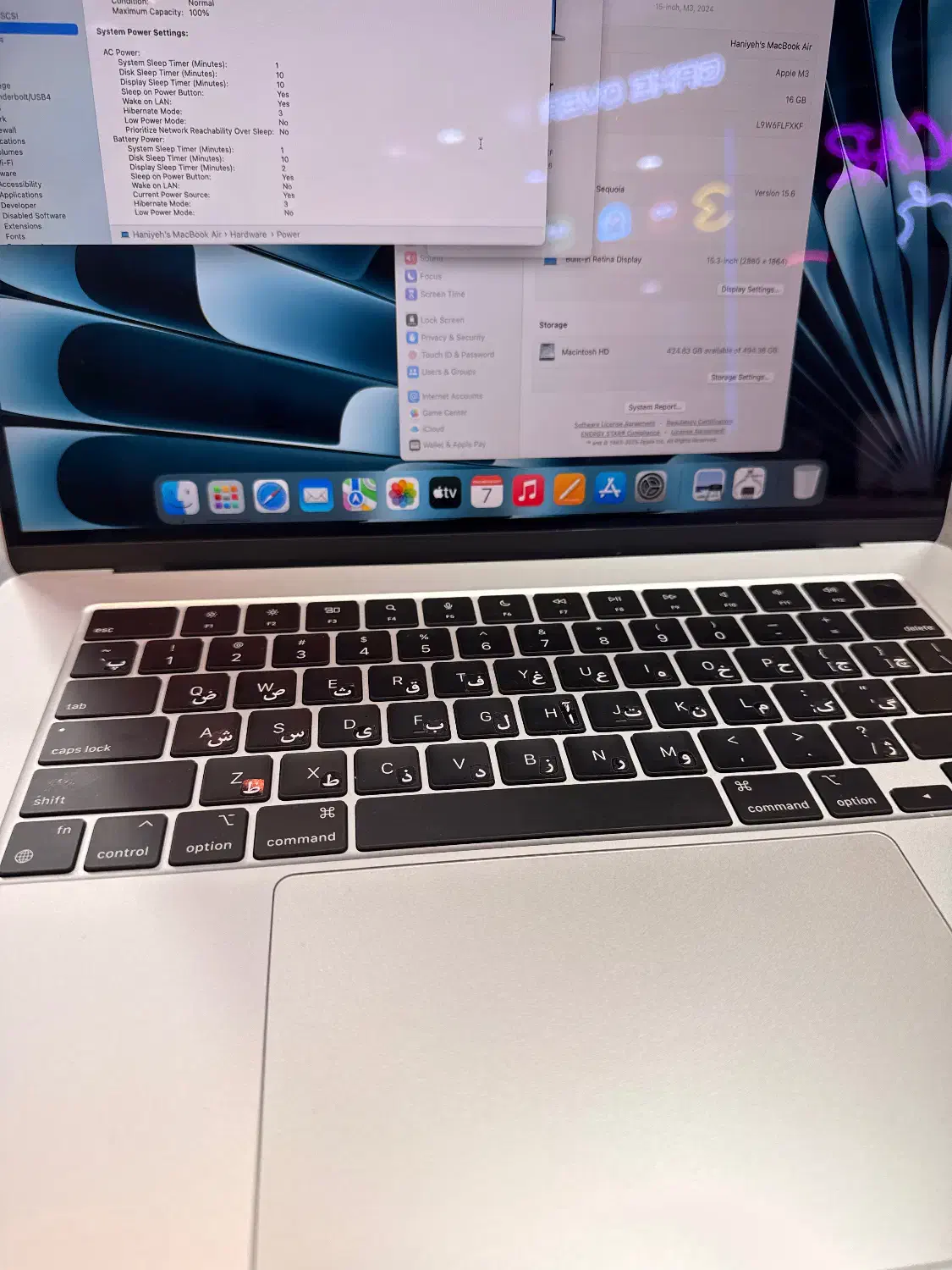 Macbook Air M3 512 16 ram|رایانه همراه|تهران, جردن|دیوار