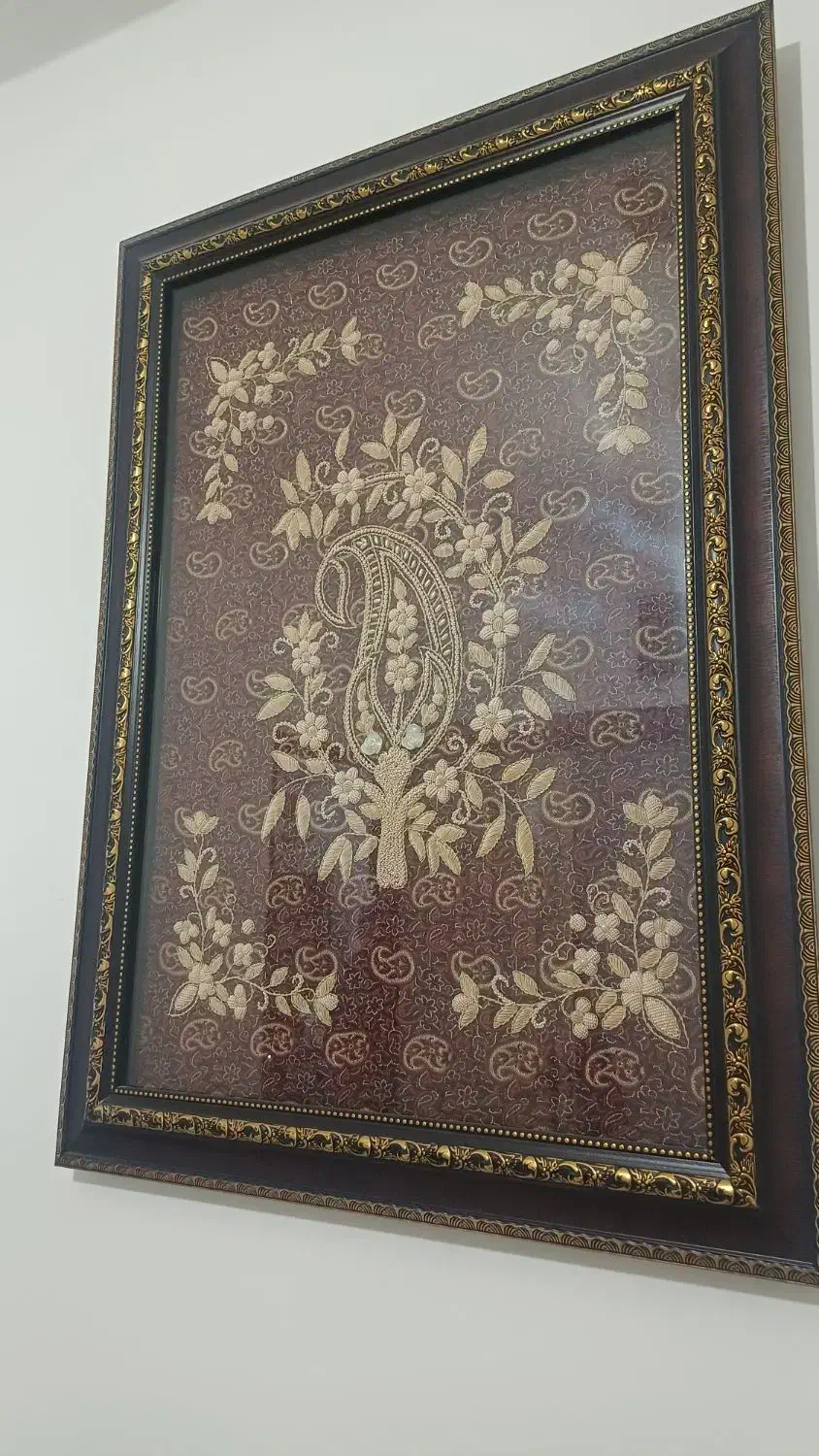 تابلو ترمه بزرگ|تابلو فرش|اراک, |دیوار