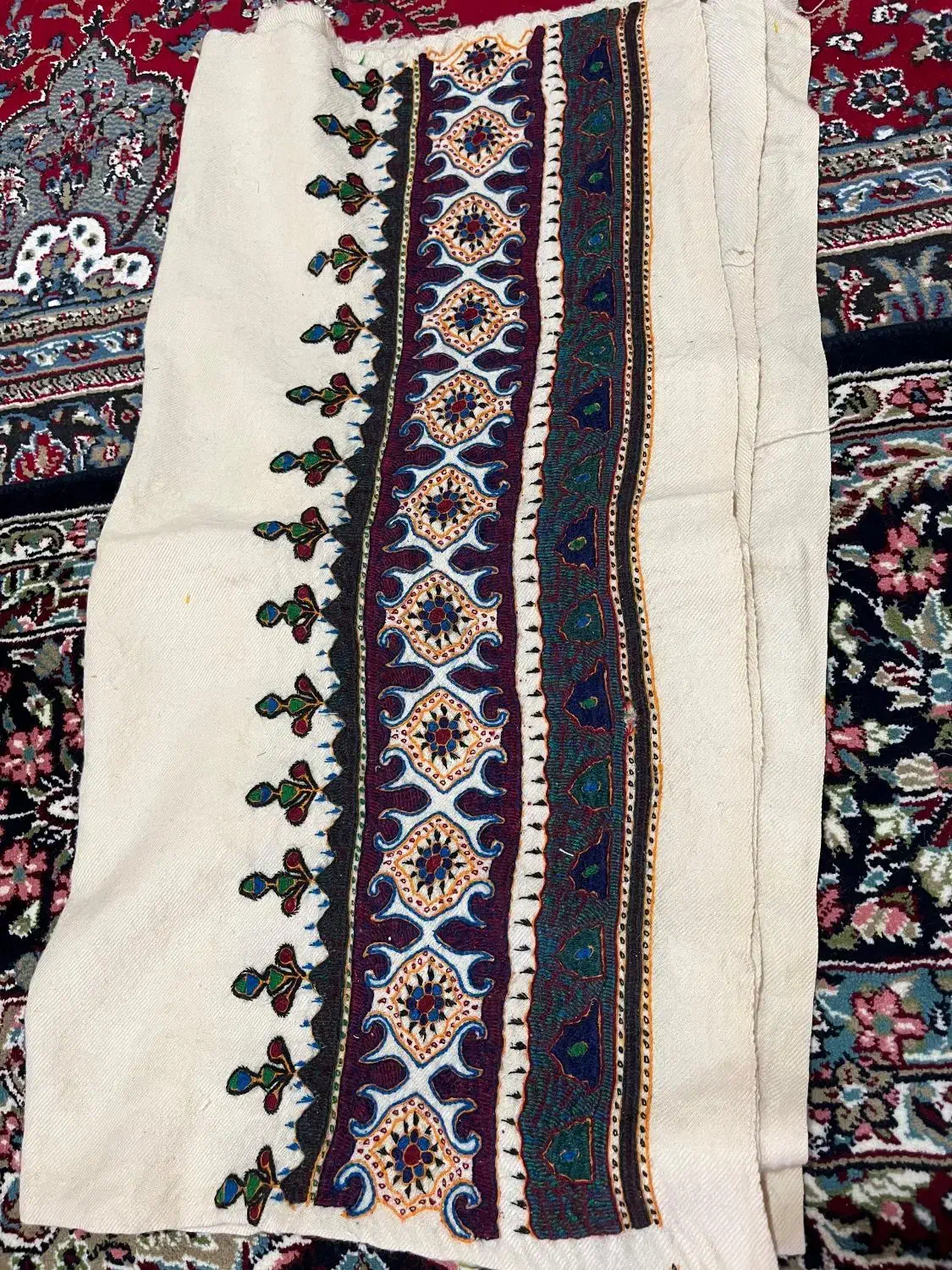 کناره پته و متکا پته|گلیم، جاجیم، گبه|رفسنجان, |دیوار