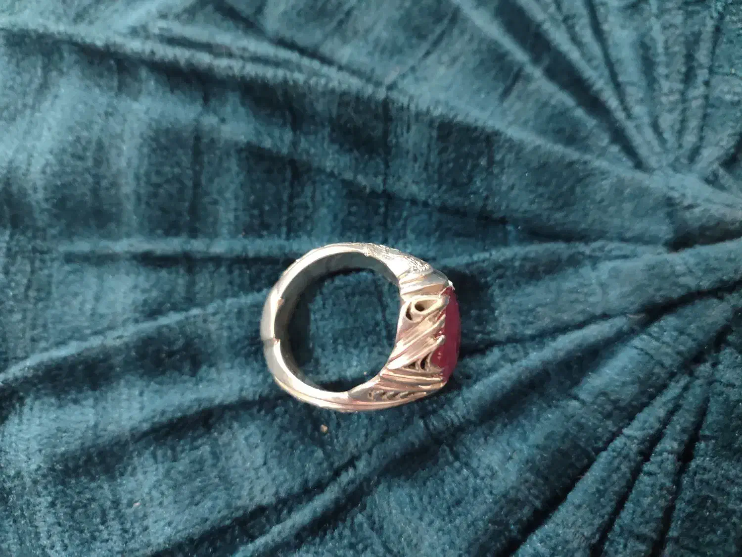 انگشتر نقره دست ساز خجسته قلم کاری|جواهرات|بروجرد, |دیوار