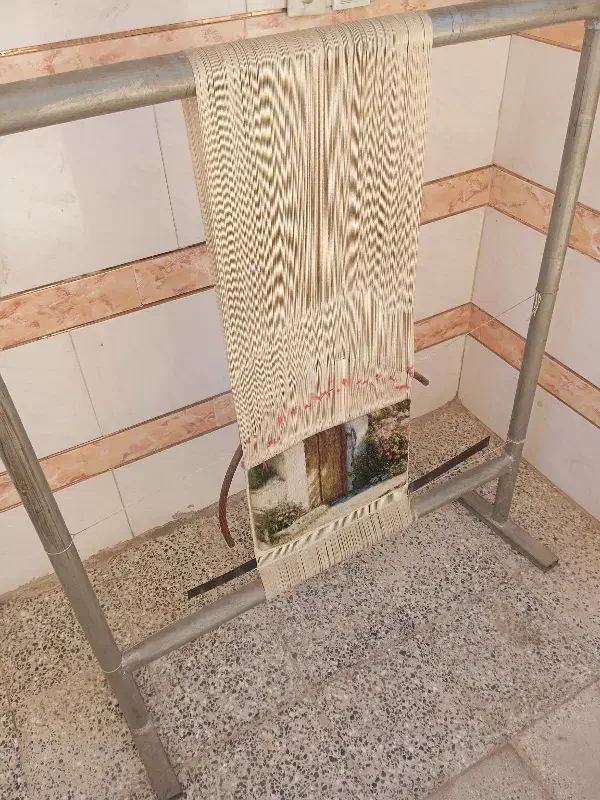 قالی ابریشم نیم بافت|فرش|فارسان, |دیوار