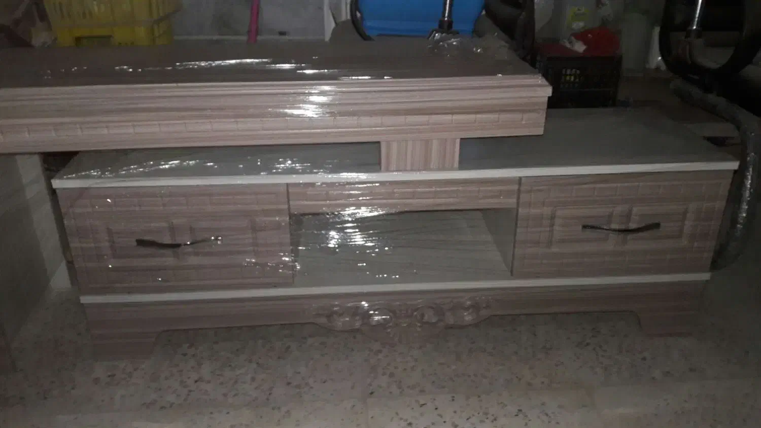 فروش میز تلویزیون و جاکفشی آینه دار|جاکفشی، کمد، دراور|آشخانه, |دیوار