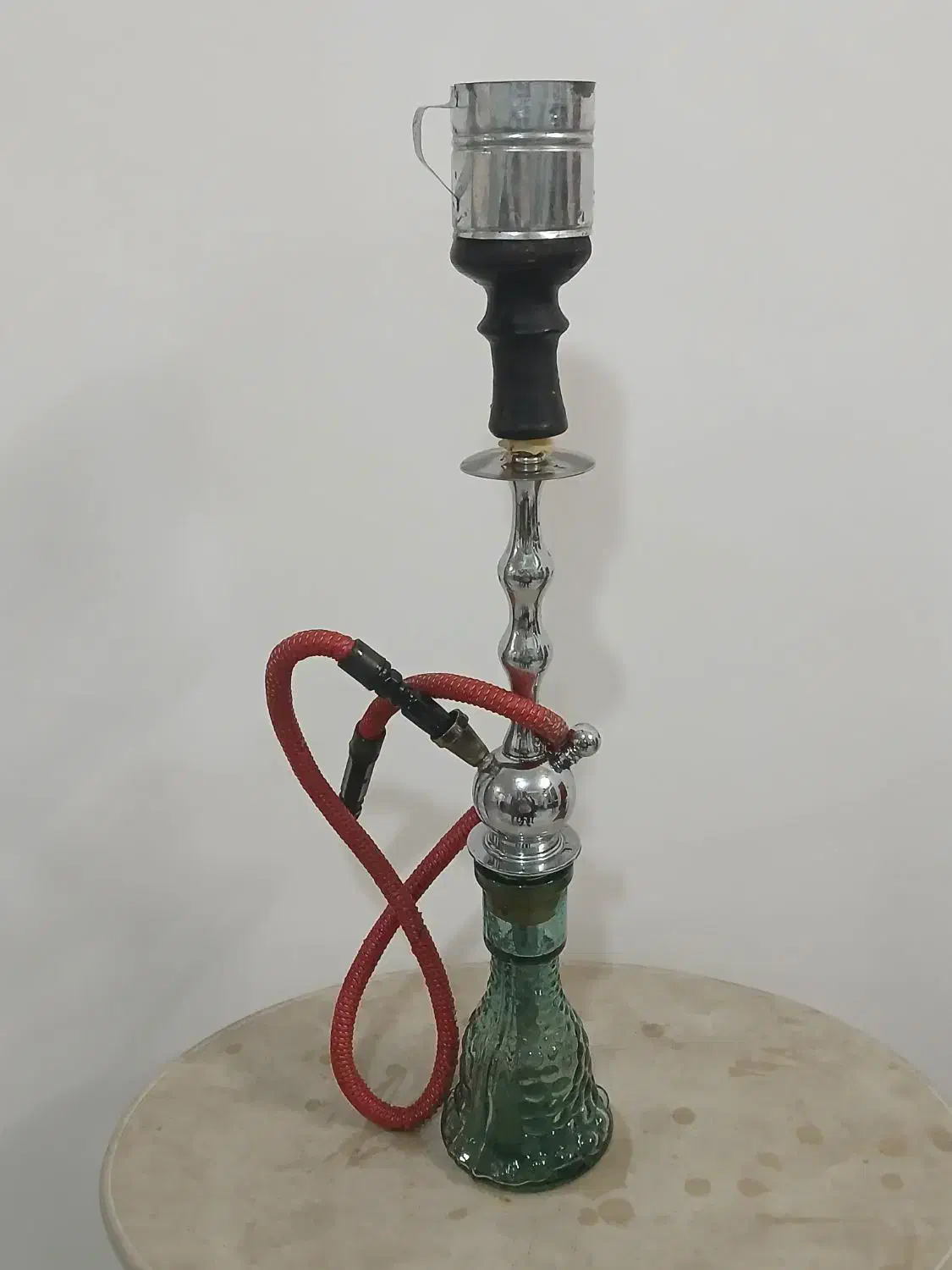 قلیان برنجی قدیمی سنگین وزن|کلکسیون اشیاء عتیقه|سبزوار, قصبه غربی|دیوار