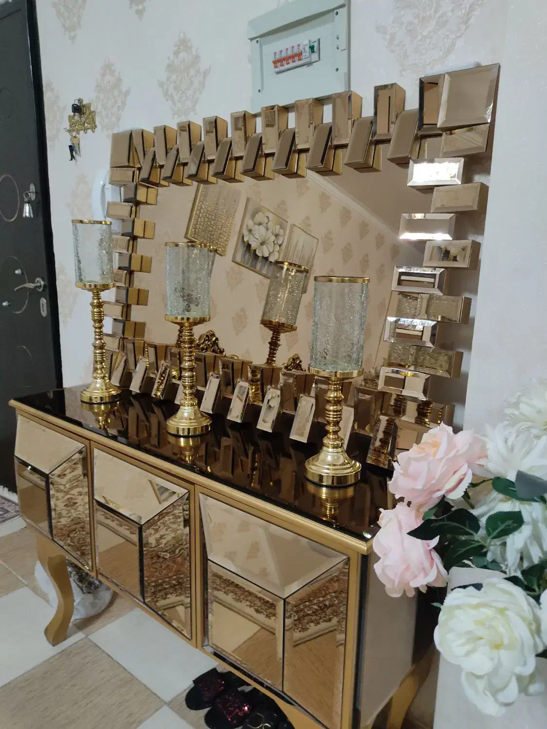 آیینه کنسول|بوفه، ویترین، کنسول|مهاباد (آذربایجان غربی), |دیوار