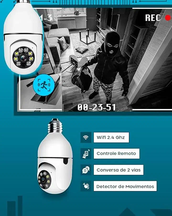 دوربین لامپی چرخشی|دوربین مداربسته|زاهدان, |دیوار