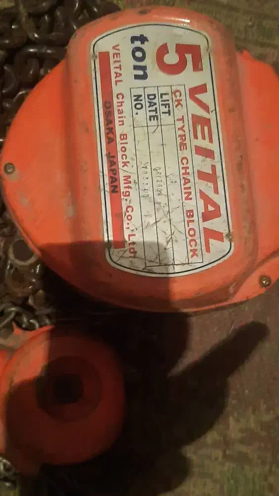 تیفور زنجیری سقفی 5تن ژاپن طبق مشخصات روی تیفور|ماشینآلات صنعتی|فردیس, شهرک وحدت|دیوار