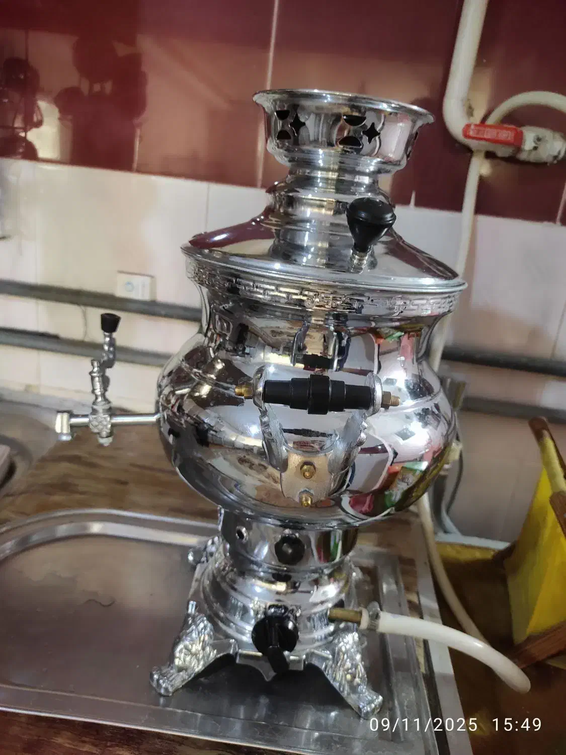 سماور گازی ۴ لیتر به قیمت ۳۲۰۰|سماور، چای‌ساز، قهوه‌ساز|خرم‌آباد, |دیوار