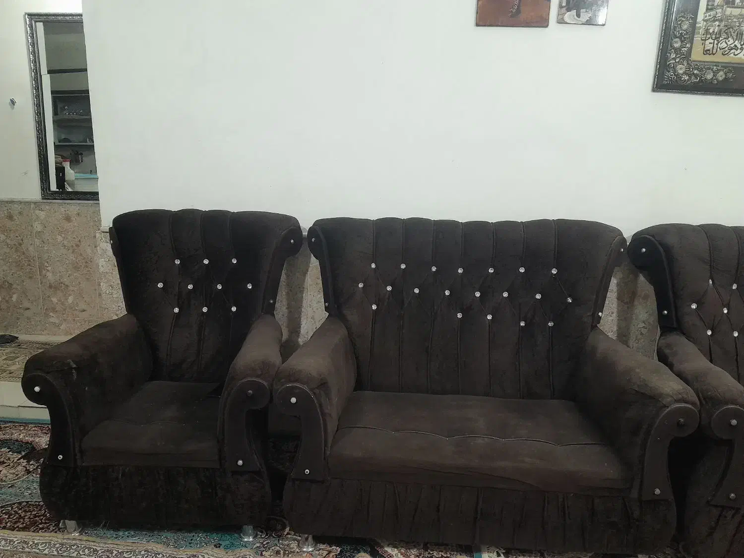 مبل ۷ نفر|مبلمان خانگی و میز عسلی|زبرخان, |دیوار