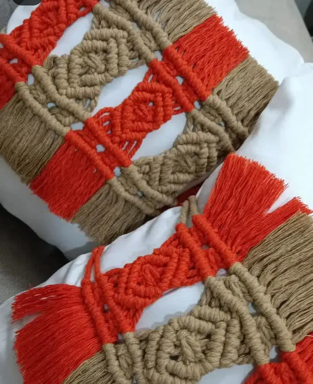 کوسن مکرومه|صنایع دستی و سایر لوازم تزئینی|اراک, |دیوار