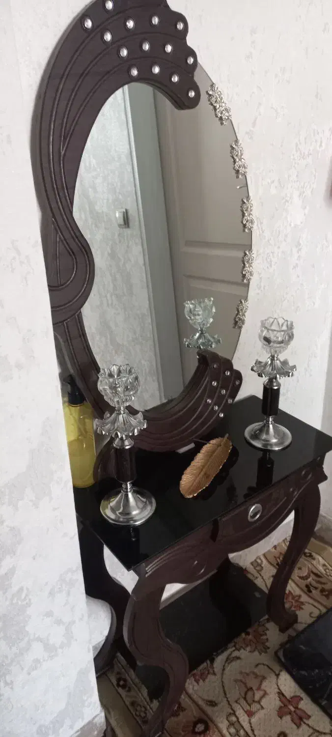 آینه وشمعدان نو|صنایع دستی و سایر لوازم تزئینی|همدان, |دیوار