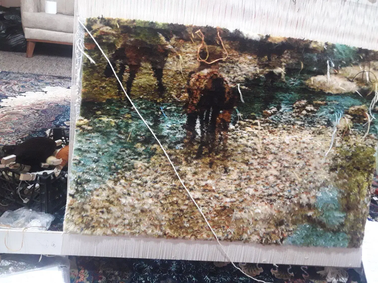 سفارش بافت فرش و تابلوفرش پذیرفته میشود|تابلو فرش|اهواز, نادری|دیوار