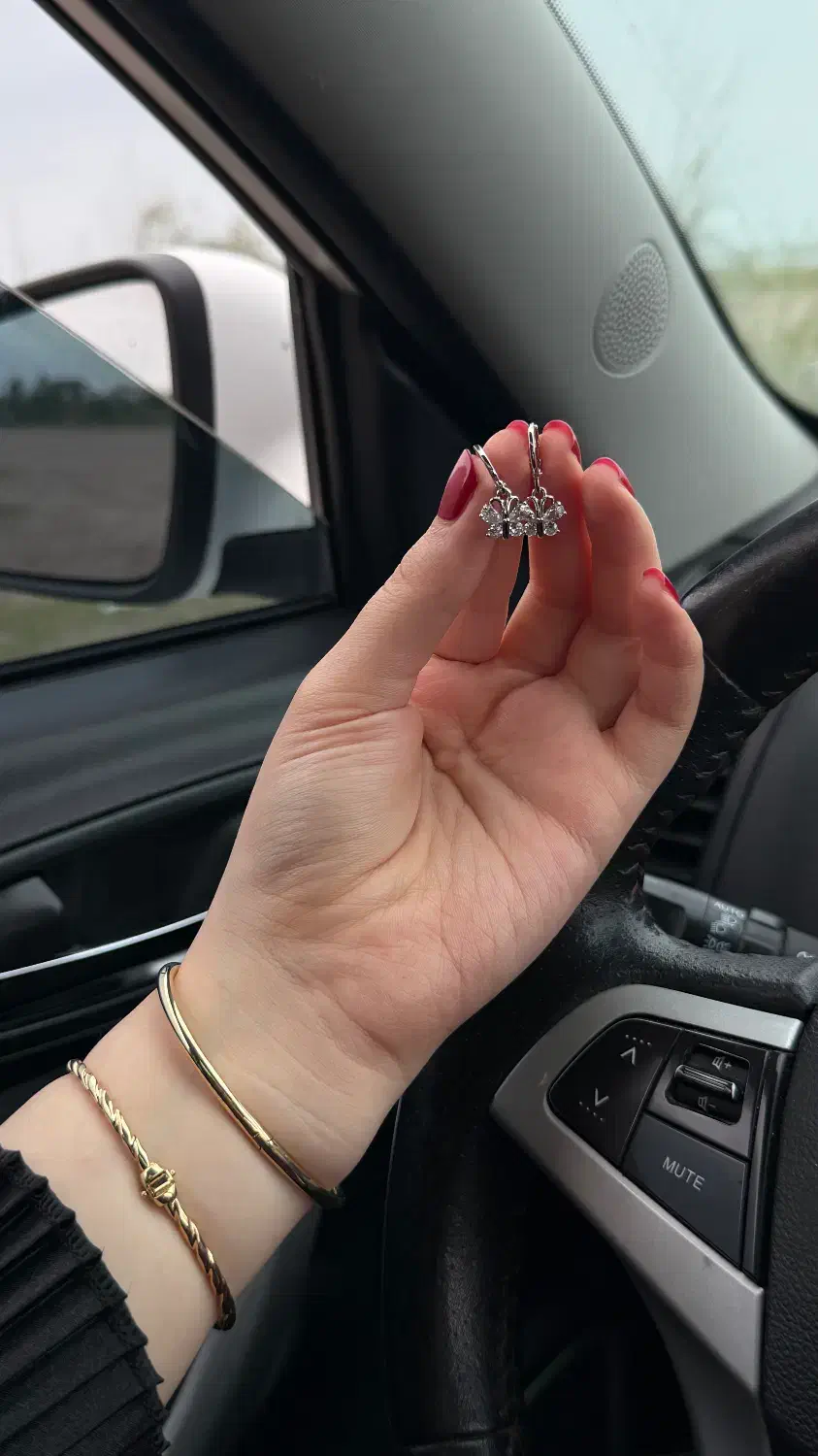 گوشواره استیل دخترونه صورتی|بدلیجات|رودسر, |دیوار