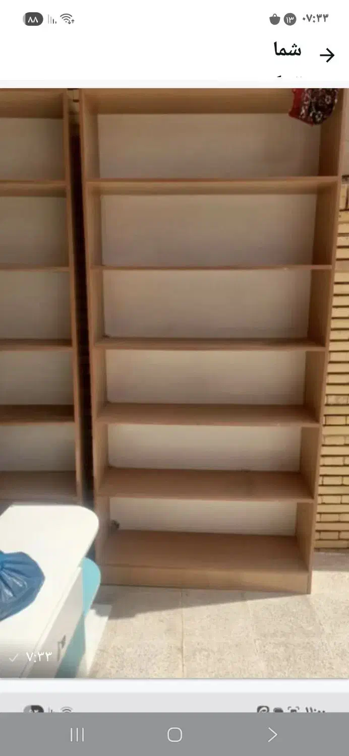 قفسه چوبی|کتابخانه، شلف، قفسه‌های دیواری|یزد, |دیوار