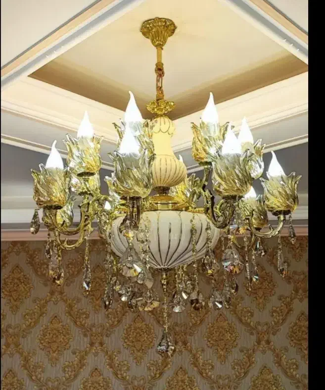 لوستر سرامیک برنر و مدل باکارات در کارگاه کارمندان|لوستر و چراغ آویز|کرمانشاه, |دیوار