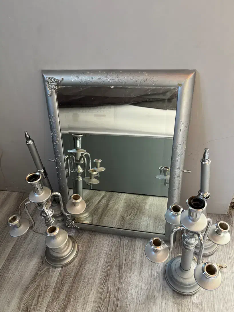 اینه و شمعدان|آینه|طرقبه, |دیوار