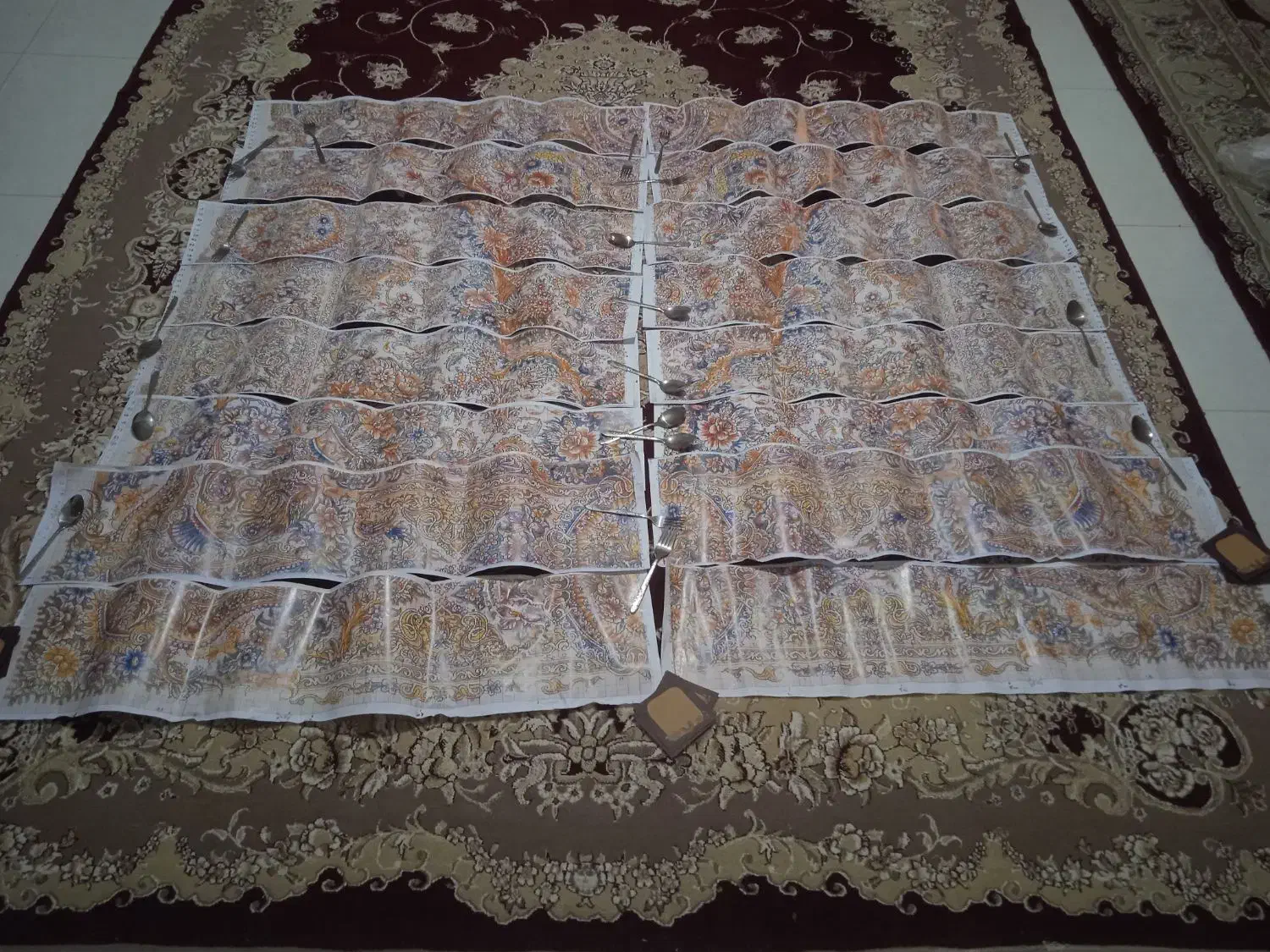 نقشه جدیدسالاری قالیچه (خالچا)|فرش|مرند, |دیوار