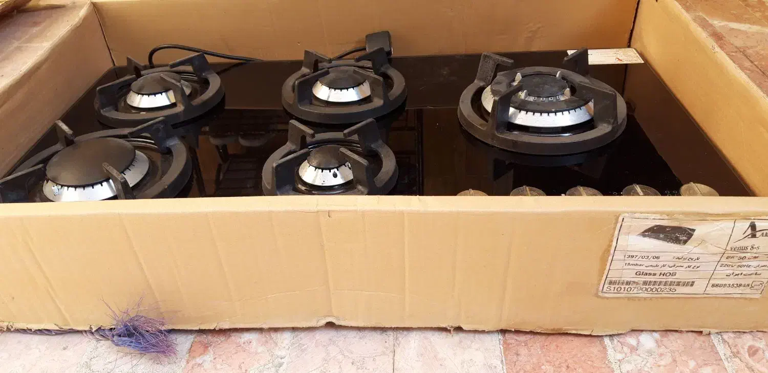 گاز رومیزی شیشه‌ای اخوان اصل- مدلVenoos s-8|اجاق گاز و لوازم برقی پخت‌وپز|مشهد, خرمشهر|دیوار